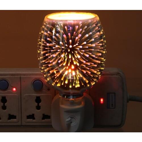 New Dreamy Mosaic Aroma Diffuser Lamp Electric Plug In LED Lamp Wax Melt Oil Burner Bedroom Fragrance Light For Home Decor