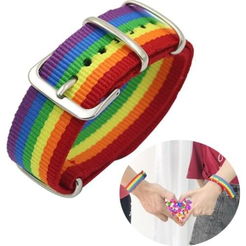 2020 New Kawaii Rainbow Bracelet Colorful Wristband Student Japan Korea Cool Couple Hand Strap Women Accessories Party Gift
