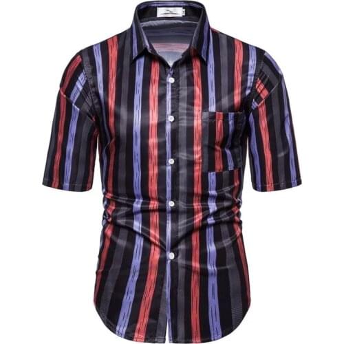 2020 New Mens Casual Blouse Cotton Shirt Loose Tops Short Sleeve Tee Shirt Spring Autumn Summer Casual Handsome Men