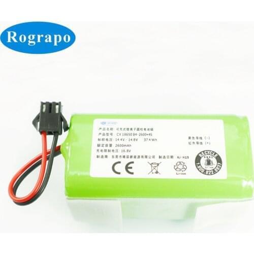 New 14.4V 2600mAh Replacement Battery For Ecovacs DS625 Vacuum Cleaner Robot 2-wire Plug