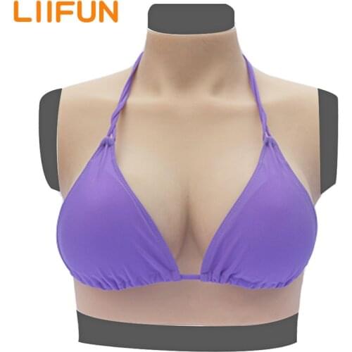 Liifun Realistic Crossdresser Breast Forms False Boobs E Cup Large Boob Tits Enhancer for Shemale Transgender Drag Queen Meme