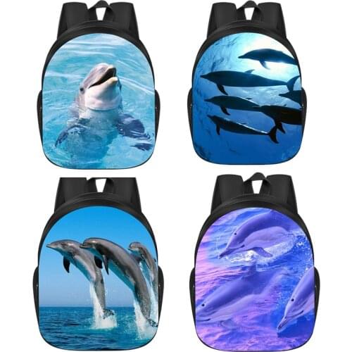 Sea Animal Turtle Shark Dolphin Backpack Women Men Rucksack Children School Bags for Teenager Boys Girls School Backpack Bookbag