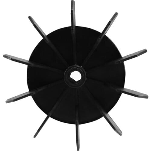 Replacement 0.5" Inner Bore 10 Impeller Air Compressor Motor Fan Blade Black