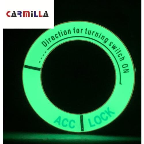 Carmilla Luminous Car Ignition Key Ring Switch Cover Sticker for Civic Accord Fit HRV CRV Odyssey City Crider Accessories