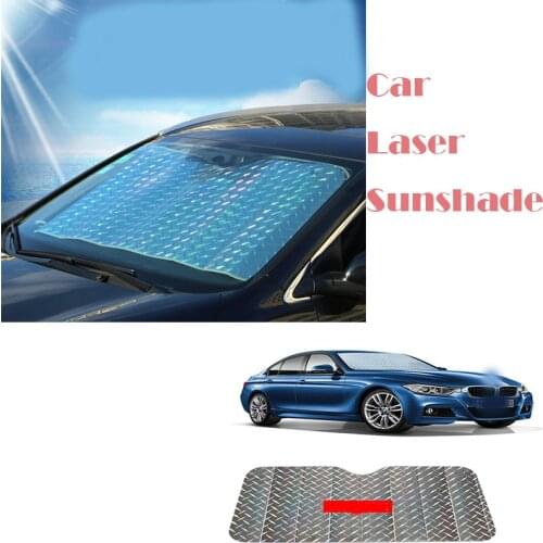 Thicker 1Pcs Car Windshield Sunshades Front Auto Curtain Laser film Sun Protection Cover For SUV SEDAN