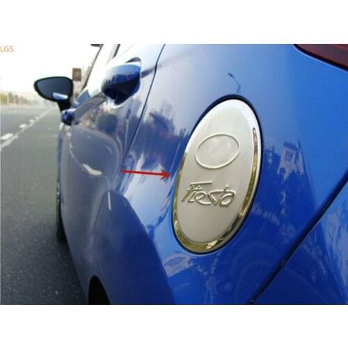 For Ford Fiesta 2009-2012 High-quality stainless/ABS Chrome Fuel tank cover decoration Patch Anti-scratch protection Car styling
