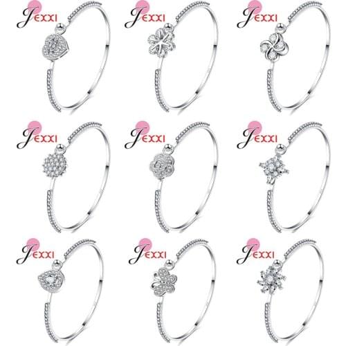 Elegant Various Styles 925 Sterling Silver Women/Girls Bracelet Bangles Wedding Engagement Appointment Party Jewelry