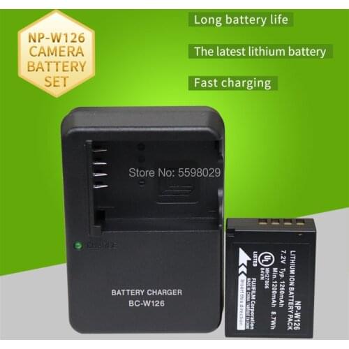 BC-W126 Digital charger+1pc NP-W126 NP W126 Camera battery for Fujifilm Fuji X100F XPRO1 X-A1 HS50EXR XT1 X-T2 X-E1