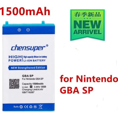 0 Cycle 1500mAh Battery for Nintendo GBA SP GBASP High Quality Mobile Phone Replacement Accumulator