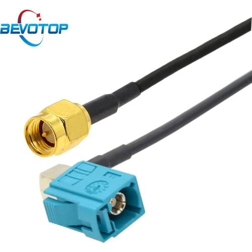 1PCS SMA to Fakra Z Cable RG174 RF Coaxial Pigtail SMA Male to Fakra Z Male Right Angle Auto Car GPS Antenna Extension Cable