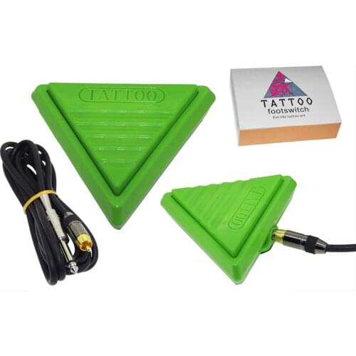 1PCS Pro Triangle Flat Tattoo Foot Pedal Switch& Clip Cord Footswitch Light Weight Foot Switch Pedal for Tattoo Supply
