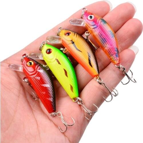 1PCS Topwater Hard Bait Minnow Fishing Lure 50mm 4.2gWobbler Jig Bait Crankbait Carp Striped bass Pesca carp Fishing tackle