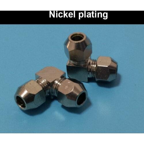 2Pcs 4mm 6mm 8mm 10mm 12mm 14mm 16mm Two Way Elbow Brass Tube Quick Coupler Coupling Fitting