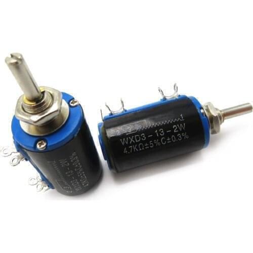 2piece WXD3-13-2W 1K ohm WXD3-13 2W Rotary side Rotary Multiturn Wirewound Potentiometer