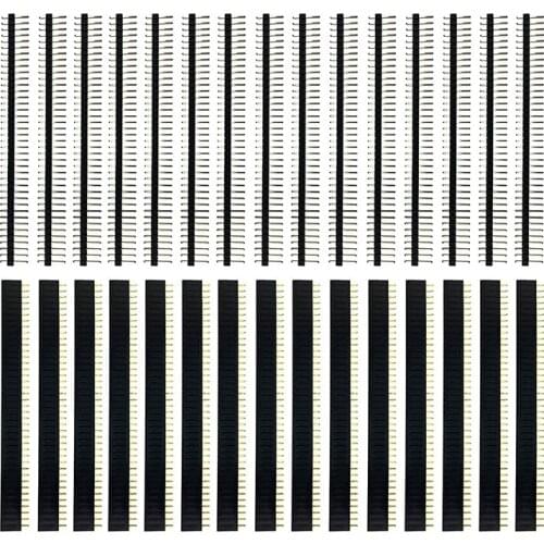 30 Pcs 40 Pin 2.54mm Male & Female Pin headers Plug connector for Arduino Prototype Shield CNIM Hot