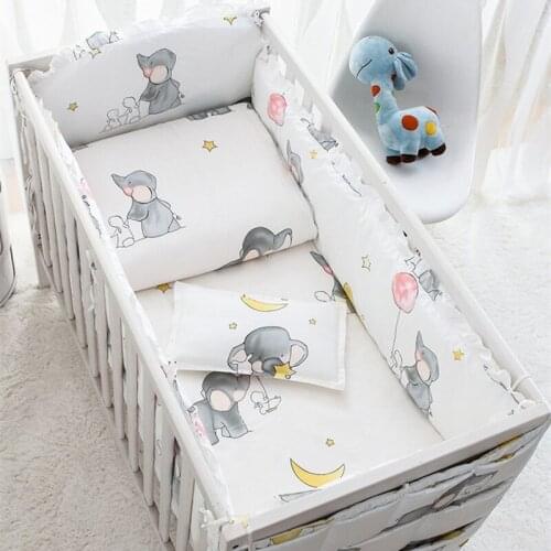 6/9PCS Elephant bedding set kids infant crib set toddler bed set Baby Crib Protector juego de cama 120*60/120*70cm