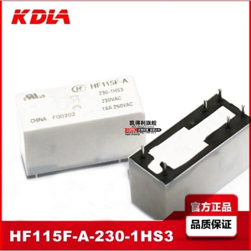 Free shipping lot (10 pieces/lot) original New HONGFA HF HF115F-A-230-1HS3 JQX-115F-A-230-1HS3 DIP-6 16A 230VAC Power Relay