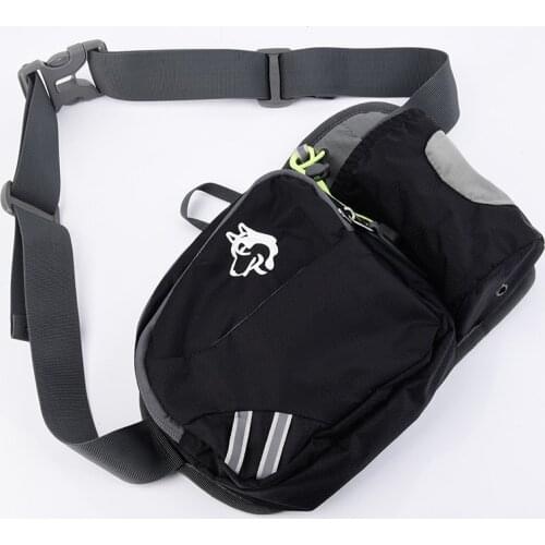 Black Outdoor unisex waist pockets multi-functional package multilevel wallet bag sport running hiking waist bag