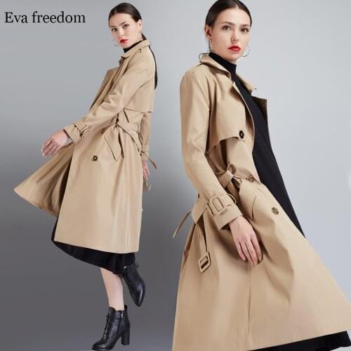 Женские двубортные тренчи Eva freedom China At AliExpress