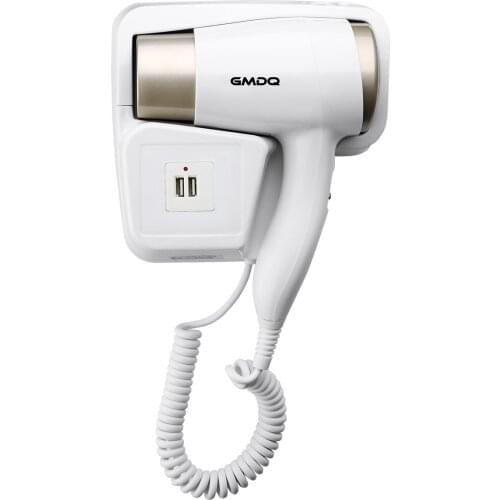 Hair dryer Wall Mount Hotel/Household Bathroom 1300W Hot/Cold Wind Max Power with Plug Base Elegant White Free Shipping