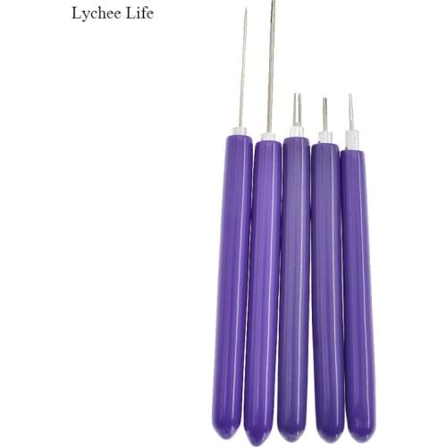 Lychee Life 5pcs DIY Scrapbook Handmade Tools Quilling Paper Pen Craft Paper Specialty Supplies Reel Set