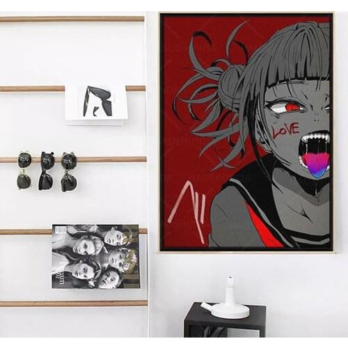 Canvas Prints Paintings Anime Wall Art 1 Panel Poster Modular Himiko Toga Boku No Hero Academia Modern Pictures For Living Room