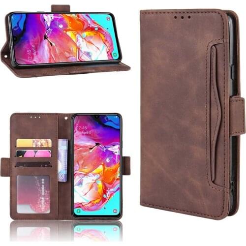 Leather phone case for Samsung Galaxy A20S / M30S back Cover Flip card wallet with stand Retro Coque