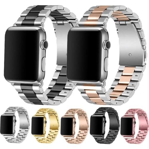 Metal Strap For Apple Watch Band 44MM 40MM 4 5 6 Stainless Steel Link Bracelet For iWatch Series 3 2 1 42mm 38mm Accessories
