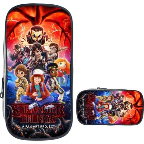 Cute Stranger Things stationery bag Students Beautiful pencil case kids pencil bag Boys Girls fashion Daily pencilcase