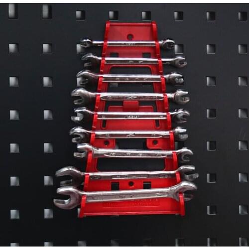 Multifunction Red Wrench Spanner Tool Organizer Wall Mounted Sorter Storage Tray for Spanner Socket Storage Rack