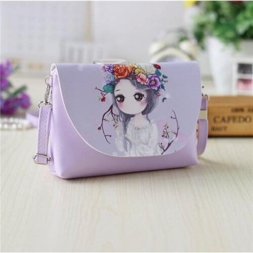 Fashion Cartoon Leather Shoulder Bags for Woman Crossbody Messenger Bag Wallet Handbag Female Purse Money Bag Pouch Pocket Girls