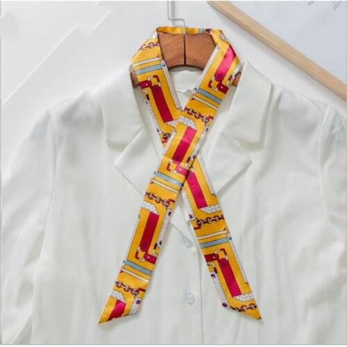 Fashion Female Leopard Clover Silk Scarf Designer Scarf Women Luxury 2020 Head Bandage Flower Cow Print Collar Hijab Scarves