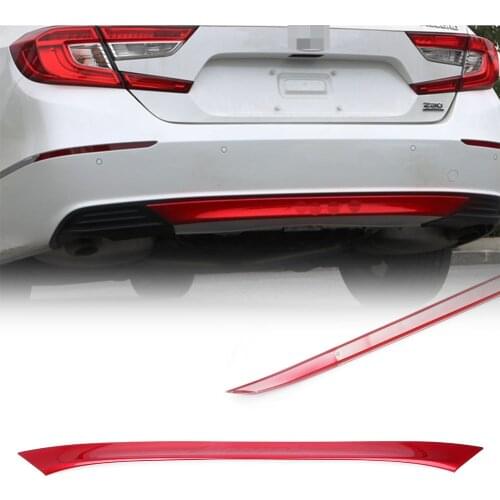 Red ABS Car Rear Bumper Molding Protector Cover Trim Decoration For Honda Accord X A Trois Volumes 2018 2019
