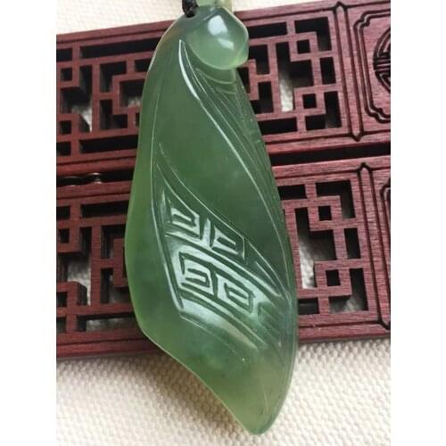 Natural jade A xiuyu jade Hand-Carved lucky dragon flower green jade pendant jade necklace men women pendants jade jewelry
