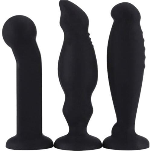 2021 New RYL-006 Smooth Head Silcone Anal Plug Sex Toys Sucker Design Butt Plug Anal Beards for Adult Game