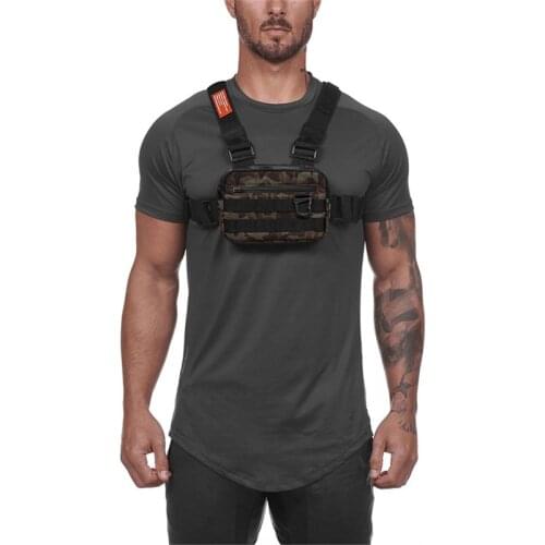 2020 New Men Chest Rig Street wear Outdoor Sports Waist Bag Military Climbing Shoulder Bag Phone Money Belt Tactical Chest Bags