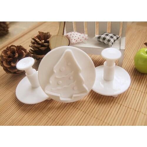 Christmas Tree Cookies Fondant Cutter Cake Molds Mould For The Kitchen Baking Cake Decorating 3pcs/set D781