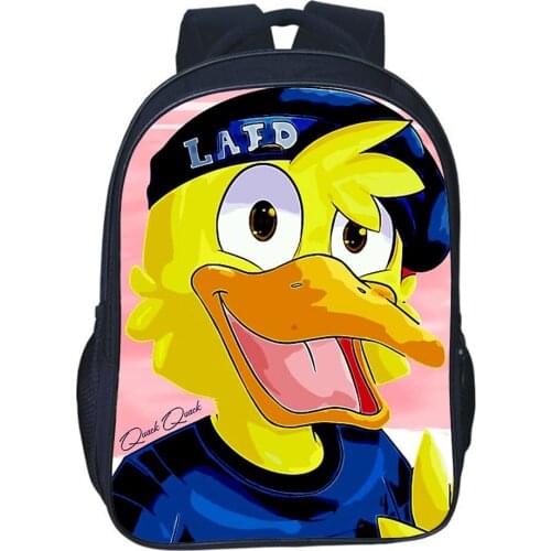 Quackity Backpack Hot Children School Bags Girl Rucksack Boys Backpack Teenagers Book Bag Mochila Cartoons Duck Cosplay Rucksack