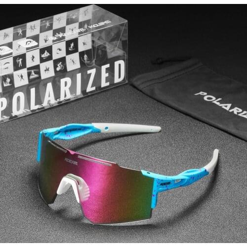 KDEAM Polarized Cool Mirror Sunglasses Oversized TR90 Unbreakable Frame One Piece Shades UV400 Protect Goggle With Free Box