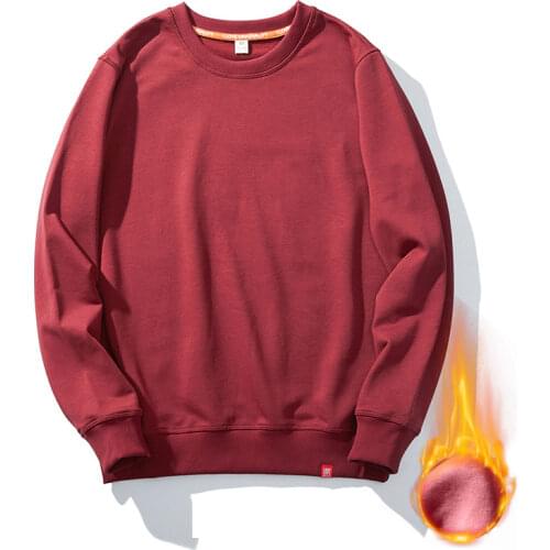 Wool Liner Spring Autumn Sweatshirt Men Women Cotton Hoodies Long Sleeve Hoody O Neck Oversize 4xl 5xl Sweetshirt Winter