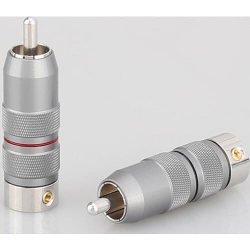 Viborg VR107R Rhodium plated Pure Copper RCA Interconnect plug analog RCA Connector Car Audio RCA Plug Pure Copper RCA