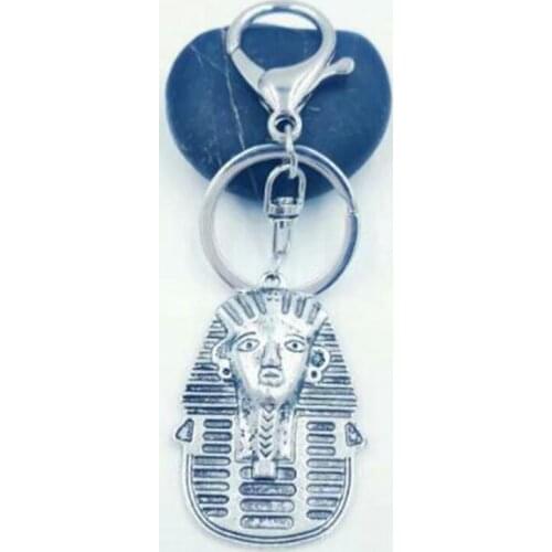 High Quality Antique Silver Plated Egypt Pharaoh Charms Handbag Car Key Holder Keyring Keychain Lobster Clasp Decorative Gift