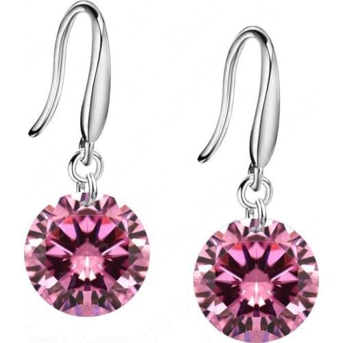 Top Quality 925 Sterling Silver Jewelry Earrings For Women 8 COlor Wedding Engagement Anniversary Gifts Promotions Wholesale