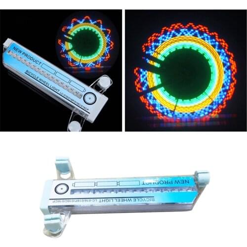 2pcs 32LED Mountain Road Bicycle Spoke Lamp Bike Tyre Strip Reflector Wheel String Double-Sided Color Warning Lamp