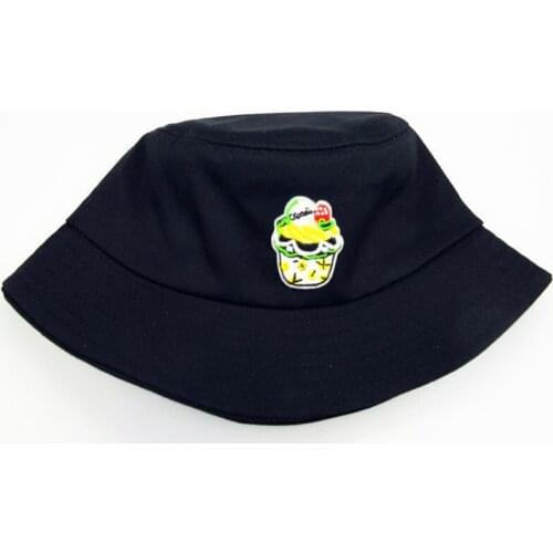 2021 Salad Embroidery Cotton Bucket Hat Fisherman Hat Outdoor Travel Hat Sun Cap Hats for Men and Women 113