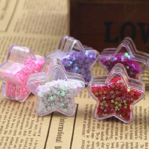 40g/set 3mm Star Sequin 5 Colors Pentagram Powder Glitter Nail Art Flake Rainbow Party Decortation Confetti