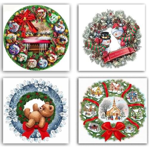 Diamond Painting Snowman Diamond Mosaic Christmas for Home DecorDiamond Embroidery Winter 5D DIY Full Square round Cross Stitch