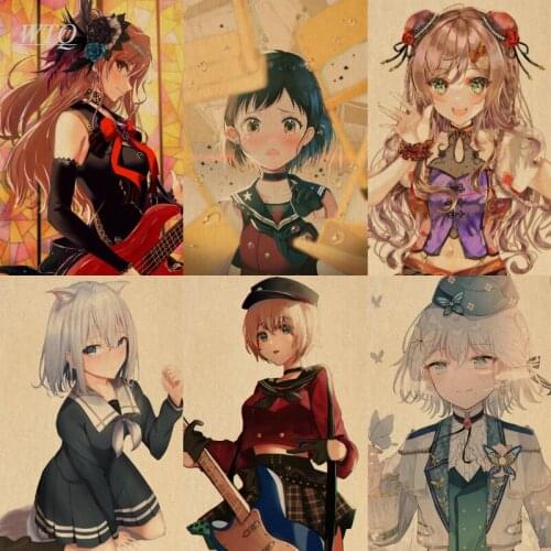 Anime Posters BanG Dream! Girls Band Party! Wall Poster Canvas Painting Retro Poster Wall Art Picture Photos for Childrens Room