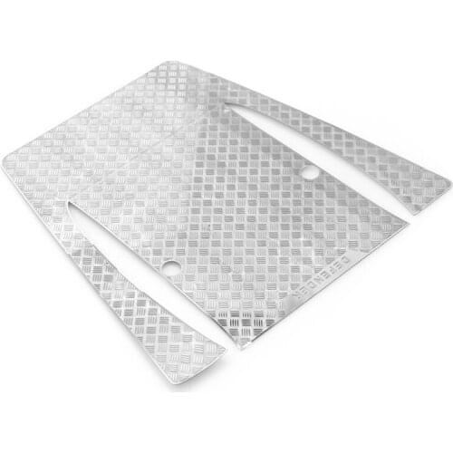 For TRAXXAS TRX4 Defender Central Skid Plate of the Hood Metal Decorative Sheet of the Hood Silver