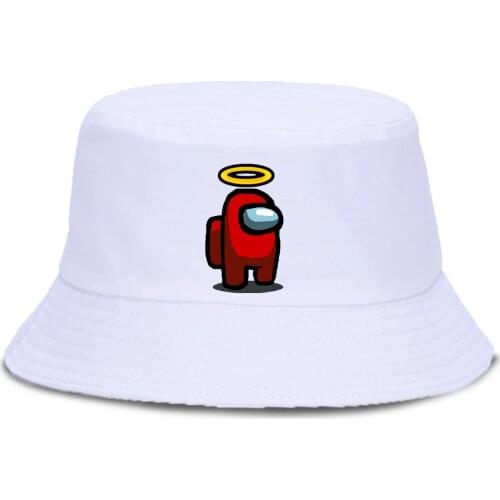 Red Impostor And the Halo On The Head Unisex Cap Beach Fashion Sunscreen Hat Sun Shade Fishing Hats Outdoor Foldable Bucket Cap